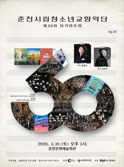 제30회 춘천시립청소년교향악단 정기연주회: 공연번호 30 공연 포스터