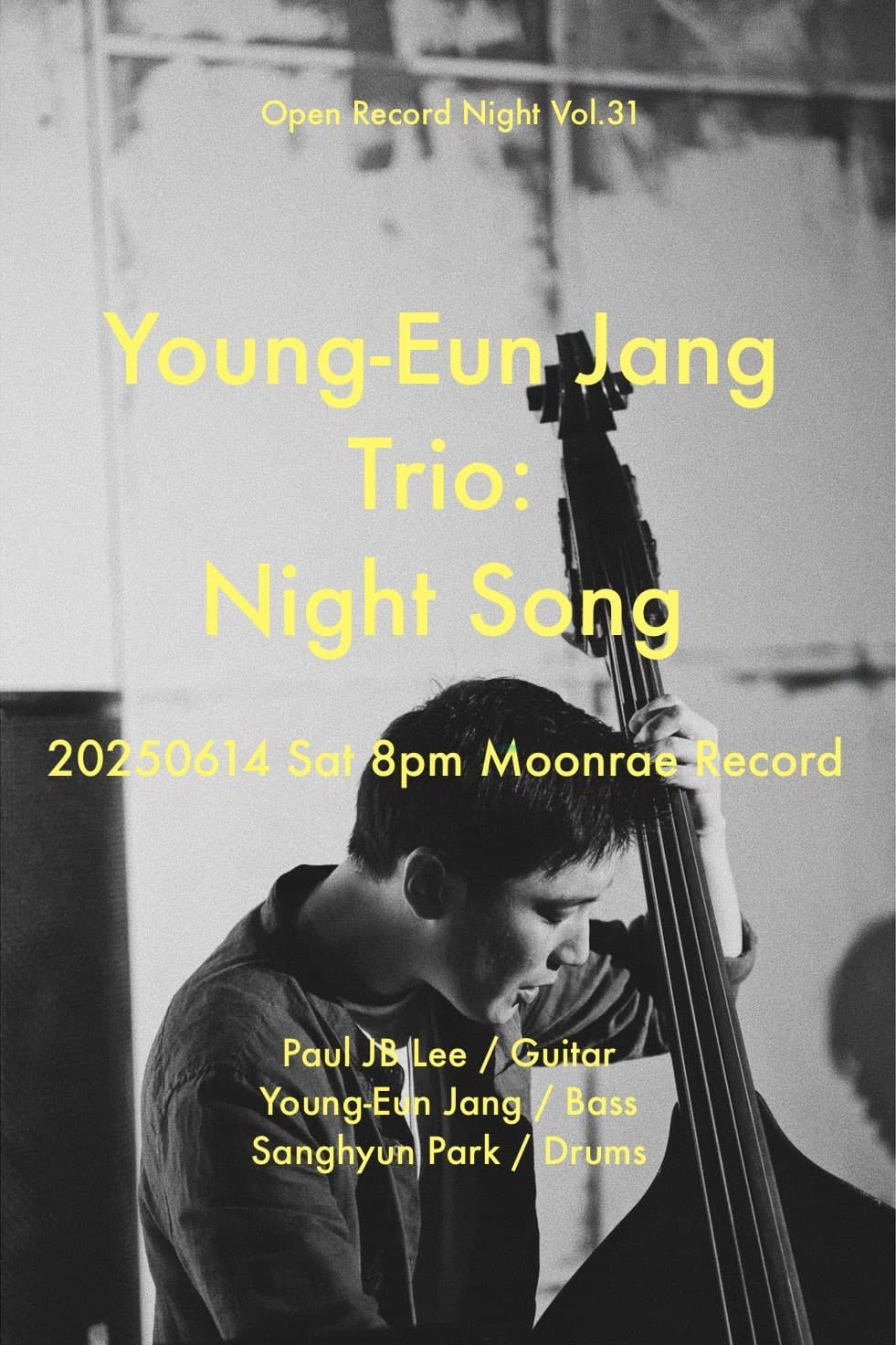 Open Record Night Vol.31, 장영은 Trio: Night Song 공연 포스터