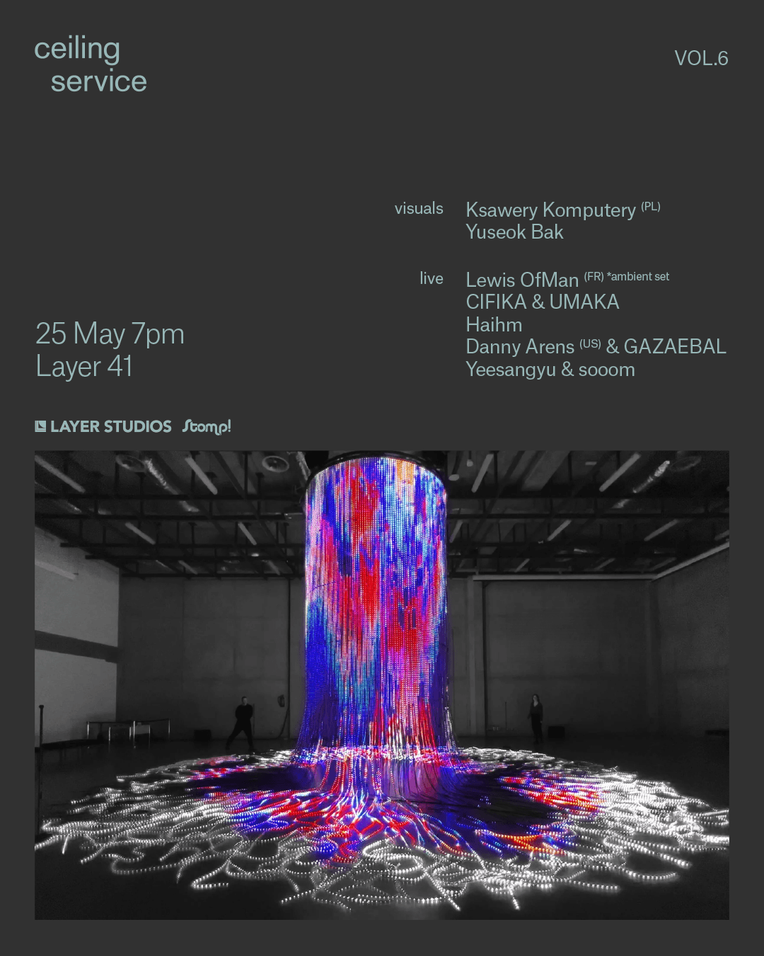 ceiling service vol.6 공연 포스터