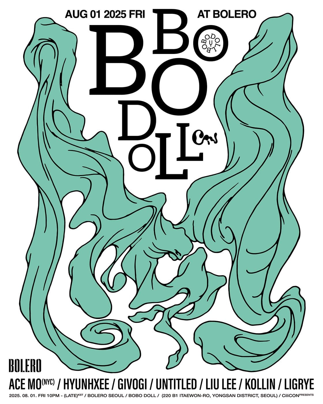 CiliCON 실리콘: BOBODOLL 공연 포스터