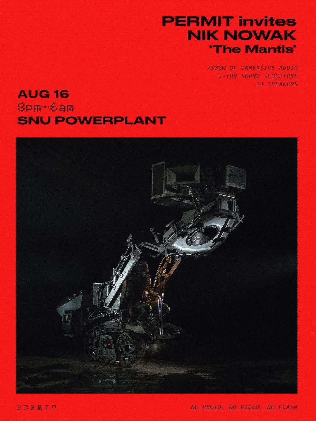 PERMIT invites Nik Nowak: The Mantis 공연 포스터