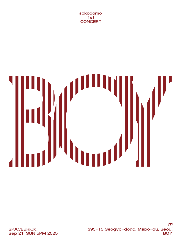 sokodomo 1st CONCERT: BOY 공연 포스터