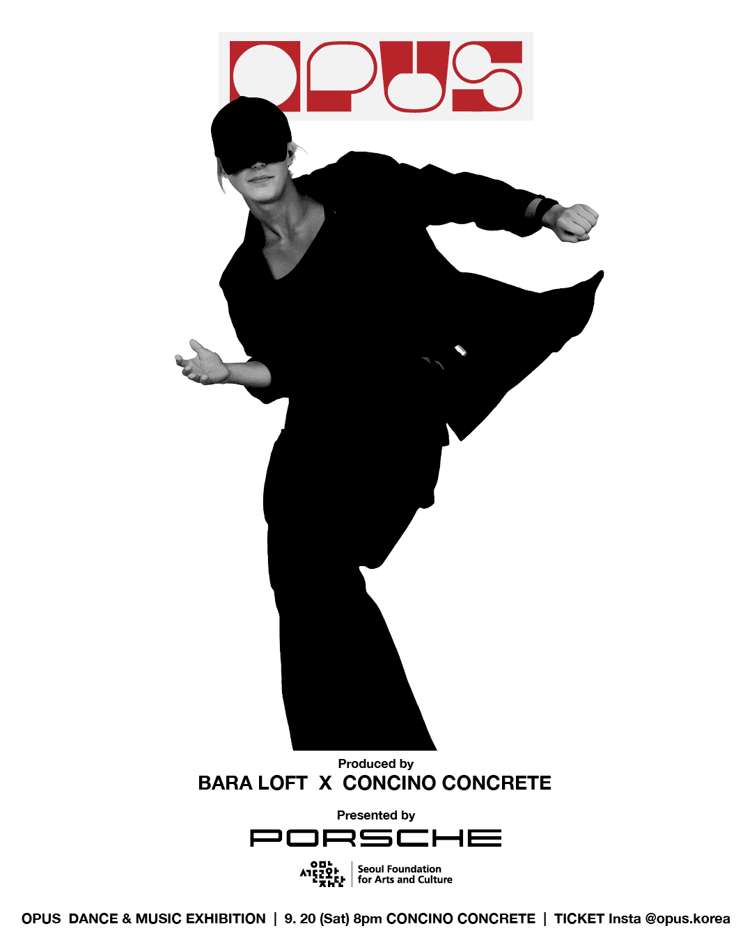 OPUS (오푸스) Dance &amp; Music Exhibition 공연 포스터